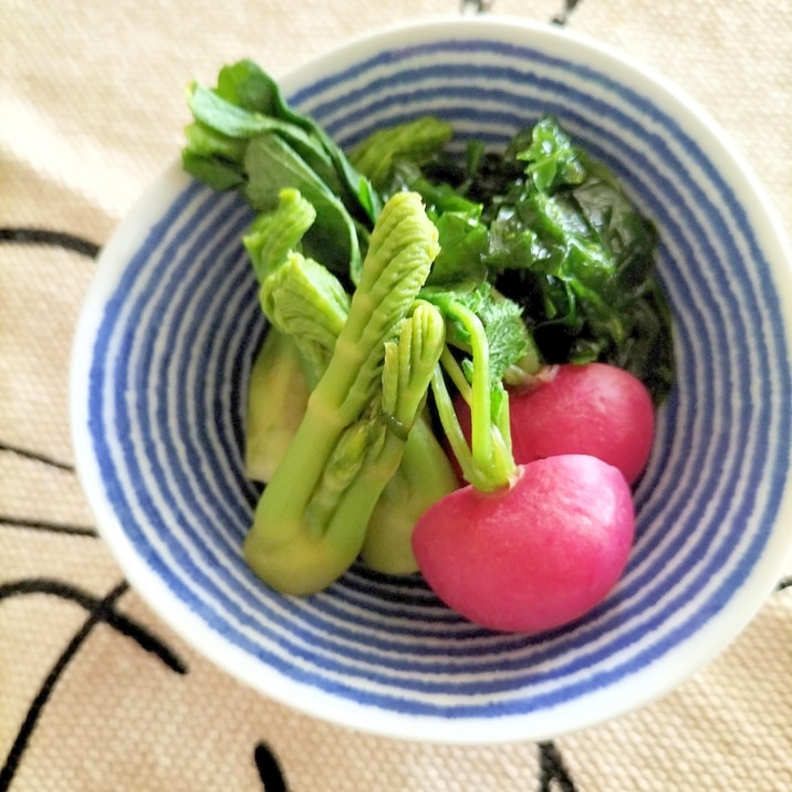 たらの芽と生あおさの春煮♩